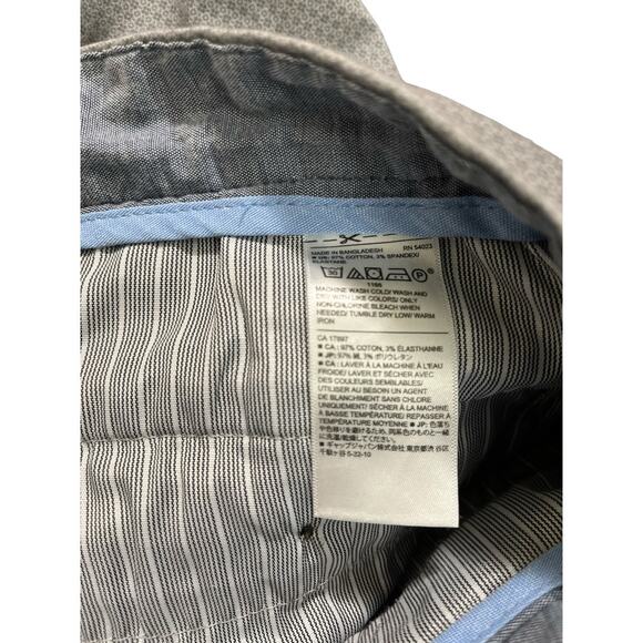 Banana Republic Factory Mens Mason Chino Gray Geometric Design Pant Size 34 - Picture 7 of 7